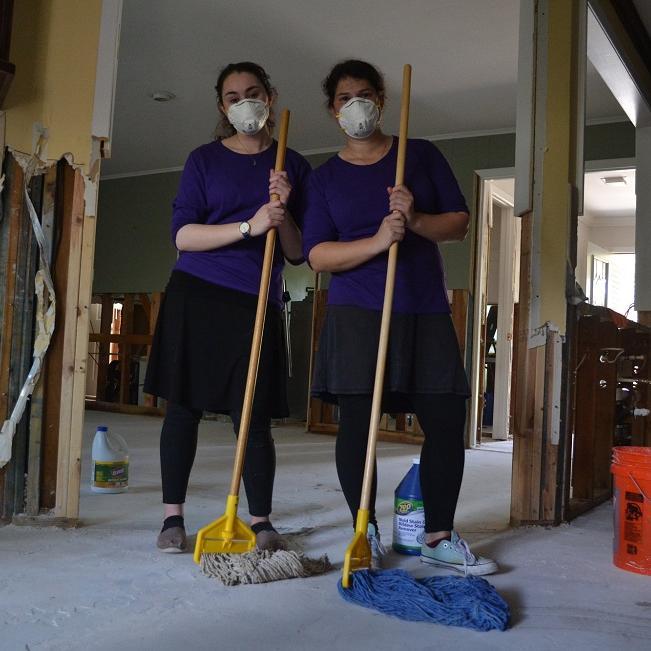 LCW students helped clean up Houston after a hurricane hit the city.