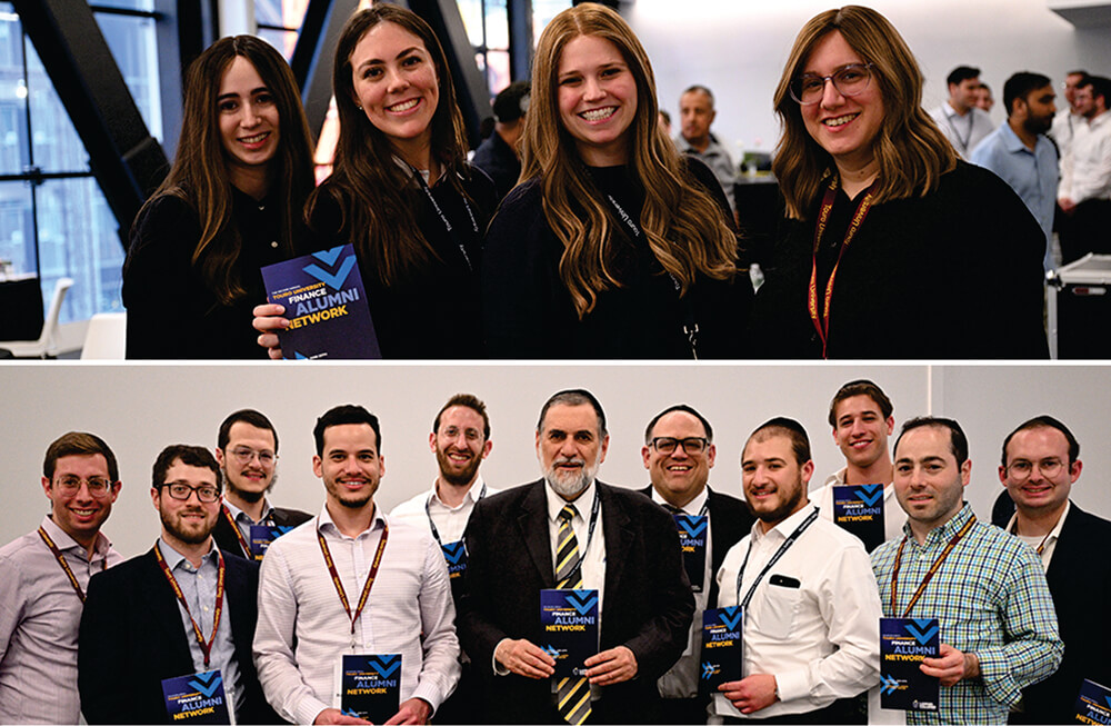 Touro Finance Alumni Network Event attendees, top women attendees, bottom men attendees